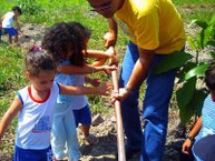 Atividades de educação ambiental com crianças do NDI