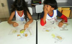 Desenhos e pintura para conhecer melhor os grupos alimentares