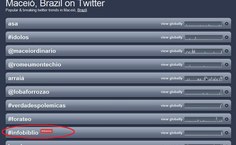 A tag Infobiblio entrou na lista de tópicos mais comentados em Maceió