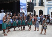 Indígenas Kariri Xocó, de Porto Real do Colégio, dançaram toré na abertura do evento