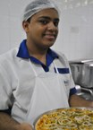 Felipe, aluno do curso de pizza