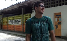 Antônio Correia, estudante de agrimensura, aproveitou o primeiro dia para se entrosar com os colegas