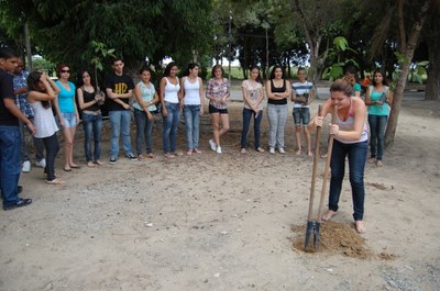 Aluna inicia as atividades