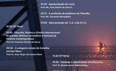 Programação Semana dos Feras de Filosofia