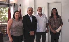 Rachel Rocha, Eurico Lôbo, Pedro Nelson e Leonéa Santiago comemoram a aprovação dos projetos