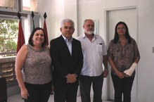 Rachel Rocha, Eurico Lôbo, Pedro Nelson e Leonéa Santiago comemoram a aprovação dos projetos