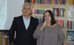 Reitor Eurico Lôbo e vice reitora Rachel Rocha comemoram avanços na editora