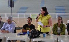 Vice-reitora Rachel Rocha também conversou com a comunidade acadêmica