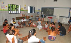 Jadiel Ferreira dando início às oficinas de Dança Afro