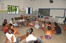 Jadiel Ferreira dando início às oficinas de Dança Afro