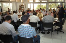 Reunião no gabinete do reitor