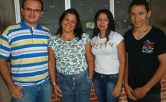 A partir da esquerda, Murilo, Mônica, Lenilda e João Paulo