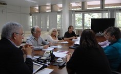 Reitor e vice-reitora recebem o antropólogo português José Ribeiro, o coordenador da Cied, Luis Paulo Mercado, e professores