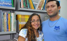 Gracyelle Oliveira e Alberonaldo Alves, ex alunos do Paespe, atuam como monitores do programa