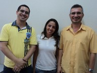 Socorro com os professores Marcelo Lyra, à direita da foto, e Italo de Oliveira, seus orientadores
