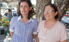 Professoras Cristina Lira e Maria José Fonseca, coordenadoras da Feira