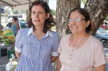 Professoras Cristina Lira e Maria José Fonseca, coordenadoras da Feira
