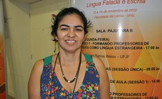 Maria Pankararu apresentou um trabalho sobre a extinção da linguagem indígena
