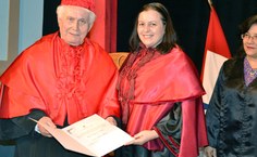 Pedro Onofre e a vice-reitora Rachel Rocha