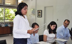 Edlene Cavalcanti representou os empossados em leitura de termo de ética