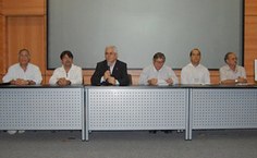 Mesa de abertura com Hilário Alencar, José Carlos Almeida, Eurico Lôbo, Eduardo Lyra, Carloney Oliveira e Ivan Araújo