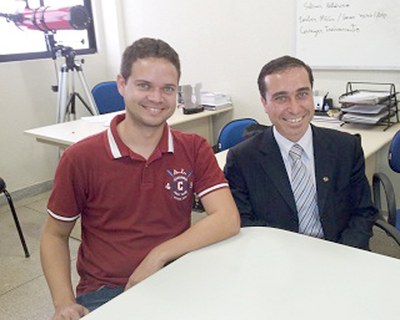 Mário Hozano e o coordenador de Inovações Tecnológicas do MPOG, Luís Felipe Costa, em visita ao Campus Arapiraca