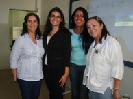 Rejane Rocha, do Nusp  (à direita), vice-coordenadora e Clodis Tavares, da Esenfar (à esquerda) coordenadora), conduzem as ações do projeto Hanseníase em Maceió.