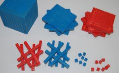 Materiais manipuláveis utilizados para resolução das equações