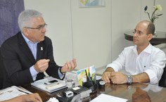 Reitor Eurico e o atual diretor-geral do Campus do Sertão, Ricardo da Silva