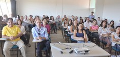 Alunos e professores participaram da solenidade da aula inaugural do doutorado