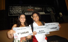 As vencedoras Andrea Laís e Luana Costa