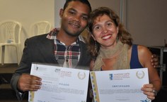 Alceu Fernandes e Alessandra Marchioni representam o FDA no Caiite