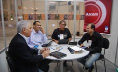 A Ascom recebe a visita do reitor e pró-reitores