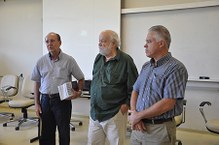 Professores Luis Antônio, Sávio de Almeida e Francisco Rosário