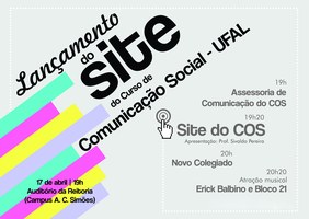 Curso de Comunicação Social lança sua página no site da Ufal