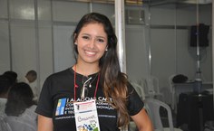 Bruna Granado fez a assistência nos auditórios