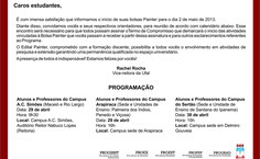 Convite aos estudantes e professores