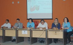 Luís Carlos de Sá, Carlos Luna, Ruth Vasconcelos, Eduardo Lyra, Lavínia Cavalcanti e Elaine Pimentel compõem mesa da aula inaugural