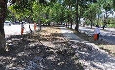 Equipe mobilizada para limpeza do Campus A. C. Simões