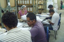 bolsistas de Biblioteconomia estagiando no Arquivo da Ufal