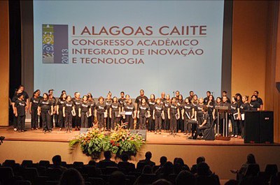 Apresentações do Corufal na abertura do 1º Alagoas Caiite, realizado no último mês de abril