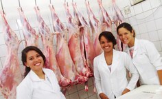 Estudantes de zootecnia na disciplina de avaliação de carcaças