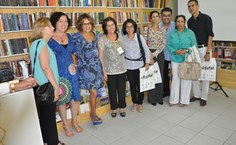 Os professores da Faculdade de Letras presentes ao evento