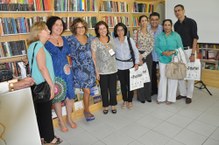 Os professores da Faculdade de Letras presentes ao evento