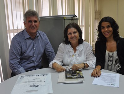 Edgard Barbosa, Stela Lameiras e Carol Almeida discutem parceria para 6ª Bienal Internacional do Livro de Alagoas | nothing
