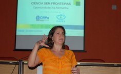 Exposição sobre as vagas do programa Ciência sem Fronteiras na Alemanha