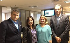 Luís Paulo Mercado, Janesmar Cavalcanti, Carmen Neves, da Capes, e o secretário Eduardo Setton