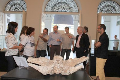 Reitor da Ufal, Eurico Lôbo, e equipe visitam exposição no Mupa | nothing