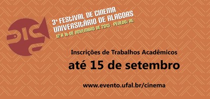 Inscrições abertas para o Festival de Cinema Universitário de Alagoas