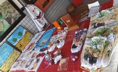 Peças de artesanato local  no Povoado Jardim Cordeiro, em Delmiro-Gouveia